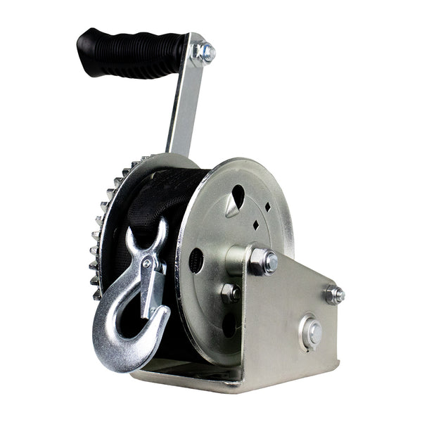 Powerwinch Utility Series Winch 1,400lb, 6" Crank Arm - Zinc [21500-W-1400-6-Z-R] - Essenbay Marine