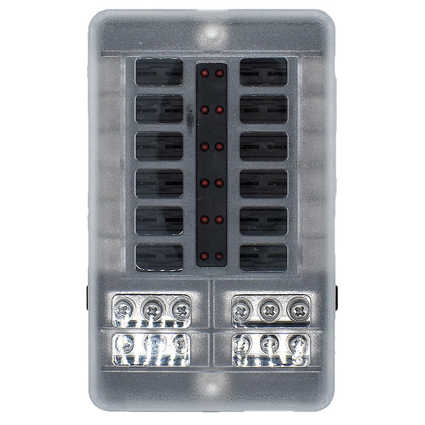 Bluewater 12 Position Fuse Block w/LEDs [3200-0001-012] - Essenbay Marine