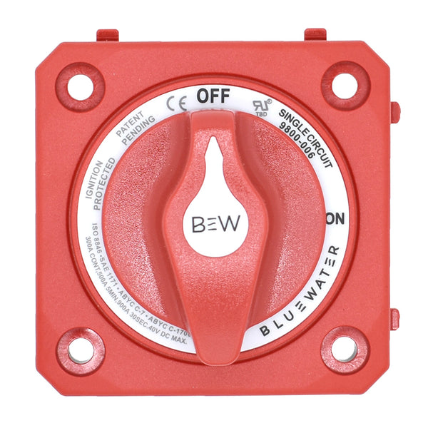 Bluewater On/Off Switch Battery Switch - Panel Mount - Red [9800-006-10] - Essenbay Marine