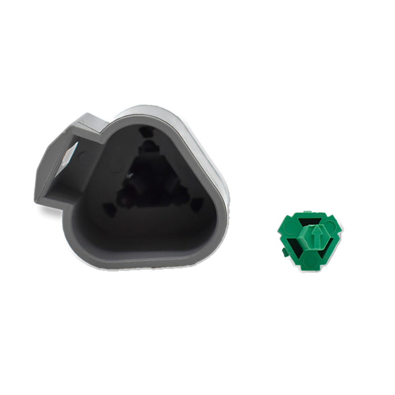 Bluewater 3 Position Male Deutsch Connector w/Wedge Lock [DT04-3P]