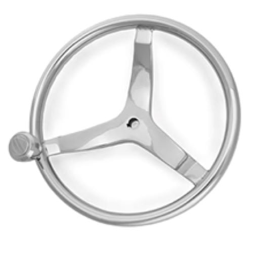 13-1/2" STAINLESS STEEL STEERING WHEEL W/ DELUXE KNOB   152107-1501 - Essenbay Marine