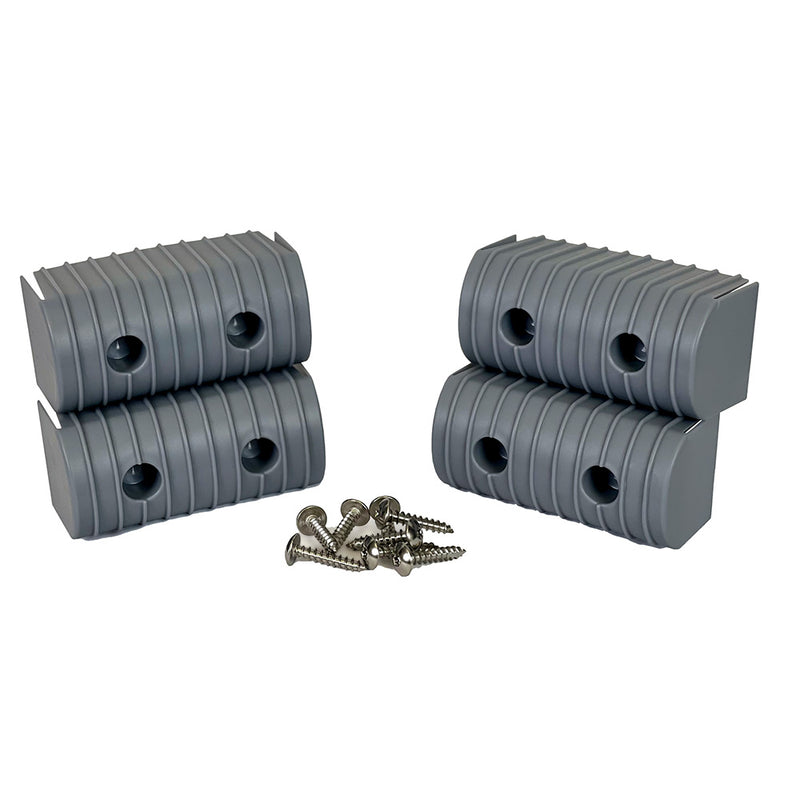 Caliber BunkWrap End Cap 2x4" Grey Accessory Kit w/Stainless Steel Hardware *4-Pack [23051]