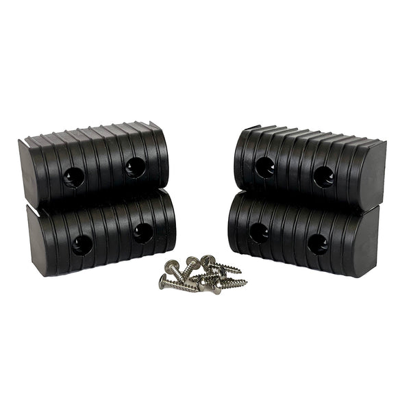 Caliber BunkWrap End Cap 2x4" Black Accessory Kit w/Stainless Steel Hardware *4-Pack [23051-BK]