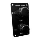 Flushmaster Vertical Dual Outlet Flush Port Reroute - Black Acrylic - 3/8" Barb [SM-QCR2BV38] - Essenbay Marine