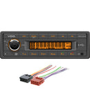 VDO 12V Radio w/FM RDS Tuner MP3/WMA/USB/Bluetooth - Orange Illumination - Includes Power Speaker Wire Harness [TRW312UB-ORK] - Essenbay Marine