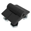 Southco Adjustable Torque Hinge, Symmetric Torque, Small Size, Acetal Copolymer, Natural, Black [E6-10-101-20] - Essenbay Marine