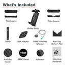 Ram Mount RAM Quick-Grip Pro XL w/Ball  Qi2 15W Wireless Charger [RAM-HOL-PD7B-W2MU]