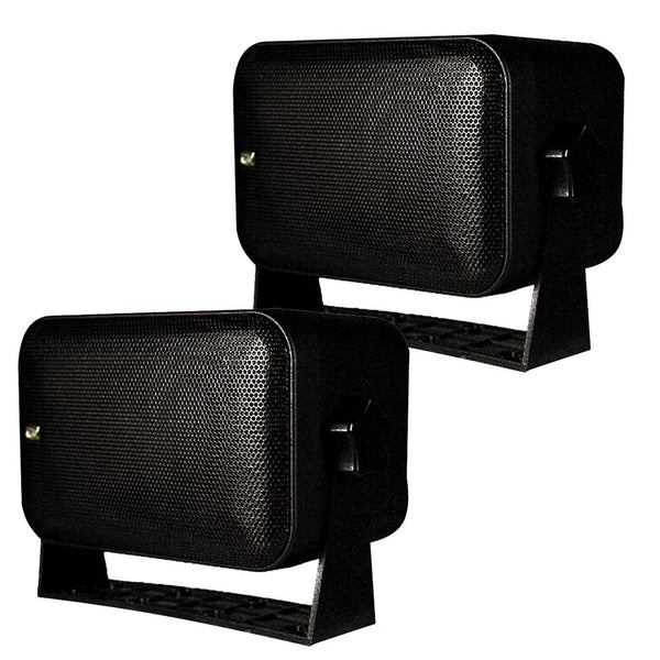 Poly-Planar Box Speakers - Pair - Black [MA9060B] - Essenbay Marine