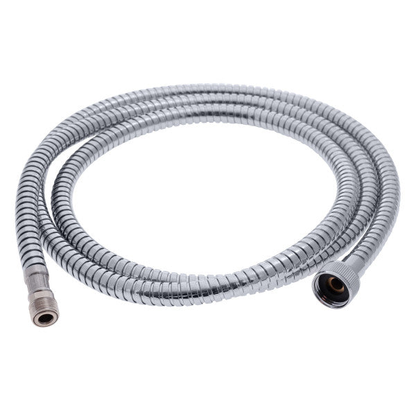 Ambassador Marine – Marine Hose- 6' Stainless Steel 15/1 Metric-M + 1/2 in NPS-F, Chrome – 130-0017-SS-R
