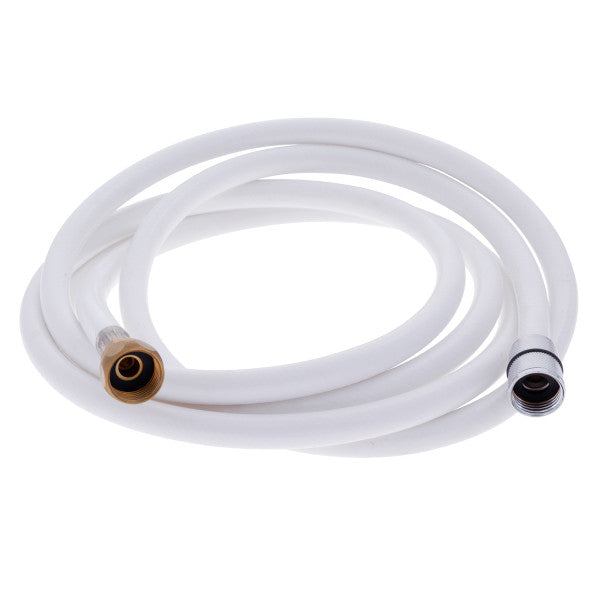 Ambassador Marine – Marine Hose- 10' Rubber for Deck Sprayer w/ 1/2 in Adaptor White – 130-0029-WH-R