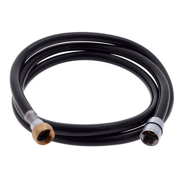 Ambassador Marine – Marine Hose- 6' Rubber PVC, 1/2 in NPS-F + 1/2 in NPS-F Adapter Black – 130-0032-KP-R