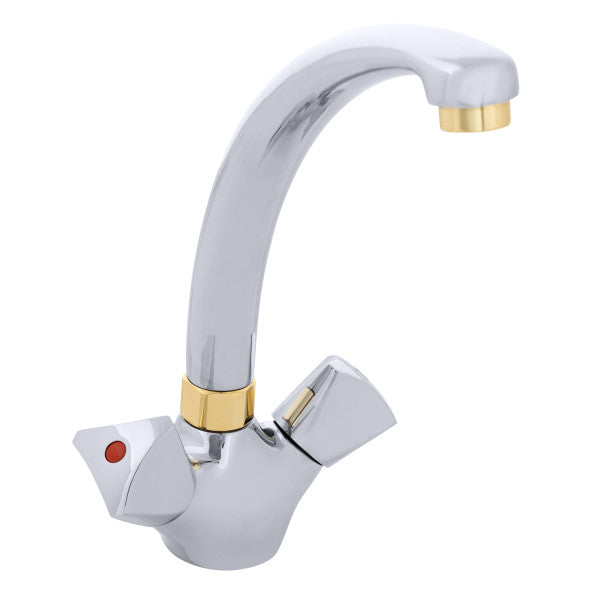 Ambassador Marine – * Trinidad- Cast Galley/Wet Bar Faucet for Marine and RV Sinks Chrome/18k Gold – 132-0205-CG