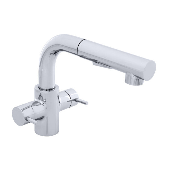 Ambassador Marine – Aidack- Pull-Out Galley Faucet for Marine and RV Sinks 10' Stainless Steel Marine Hose, Chrome – 132-1735-CP