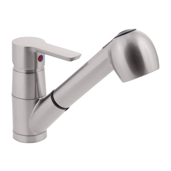 Ambassador Marine – Irva- Small Pull-Out Galley Faucet for Marine and RV Sinks Brushed Nickel – 132-2112-NP