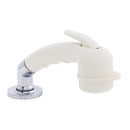 Ambassador Marine – Deck-Mount Sprayer- Small Warm White Sprayer w/Elbow, 6' White Rubber Marine Hose, Low Profile Holder – 134-0009-WH-R - Essenbay Marine