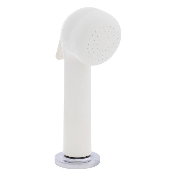 Ambassador Marine – Deck-Mount Sprayer- Large Warm White Sprayer No Hook, 6' White Rubber Marine Hose, Low Profile Holder – 134-0054-WH