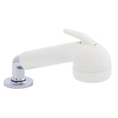 Ambassador Marine – Deck-Mount Sprayer- Large Warm White Sprayer No Hook, w/Elbow, 6' Stainless Steel Marine Hose, Low Profile Holder – 134-0060-WH-R - Essenbay Marine