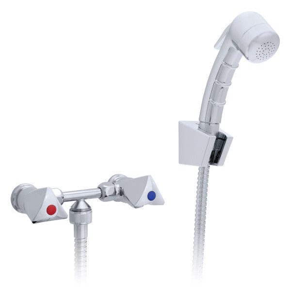 Ambassador Marine – Trinidad- 2H External Shower Mixer Small Chrome Sprayer, 6' Stainless Steel Marine Hose, Chrome – 134-0207-CP