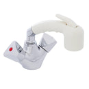 Ambassador Marine – Trinidad- Head/Shower Combo Faucet Small Warm White Sprayer (No Hook, 6' White Rubber Marine Hose) Chrome/Warm White – 134-0213-CW - Essenbay Marine