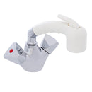 Ambassador Marine – Trinidad- Head/Shower Combo Faucet Small Warm White Sprayer (No Hook, 6' Stainless Steel Marine Hose) Chrome/Warm White – 134-0265-CW - Essenbay Marine