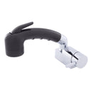 Ambassador Marine – Aidack- Pull-Out Deck Tap Cold Only, Small Black Sprayer No Hook, 6' Black Rubber Marine Hose Chrome/Black – 134-1720-CK - Essenbay Marine