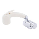 Ambassador Marine – Aidack- Pull-Out Deck Tap Cold Only, Small Warm White Sprayer No Hook, 6' White Rubber Marine Hose Chrome/Warm White – 134-1720-CW - Essenbay Marine
