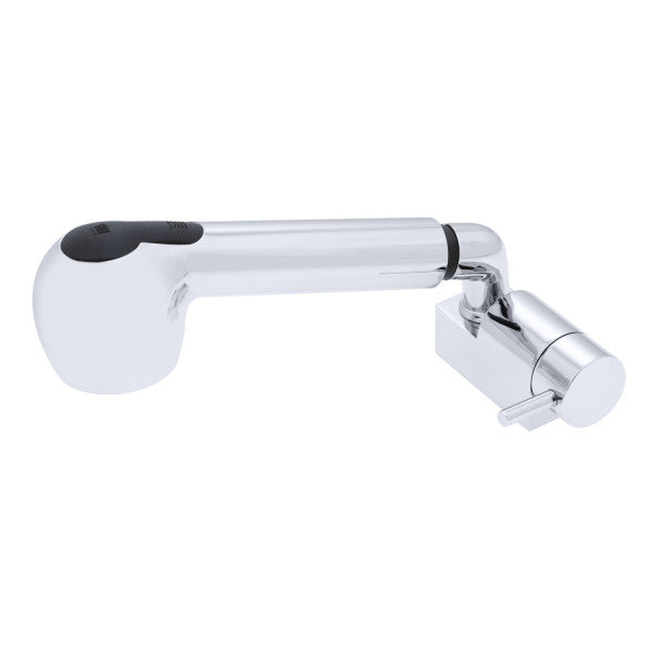 Ambassador Marine – Aidack- Pull-Out Deck Tap Cold Only, Pull-Out Kitchen Sprayer, 10' White Rubber Marine Hose Chrome/White – 134-1779-CW