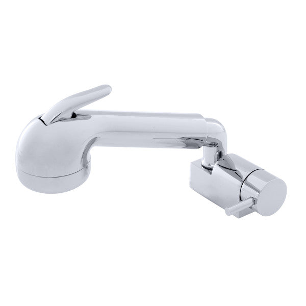 Ambassador Marine – Aidack- Pull-Out Deck Tap Cold Only, Large Chrome Sprayer No Hook, 6' Black Rubber Marine Hose Chrome – 134-1759-CP