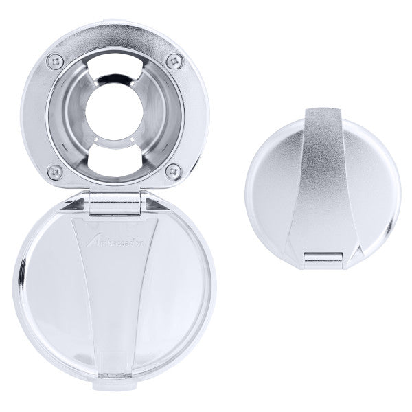 Ambassador Marine – Recessed Cup & Lid Set All Plastic, Chrome – 136-0005-CP