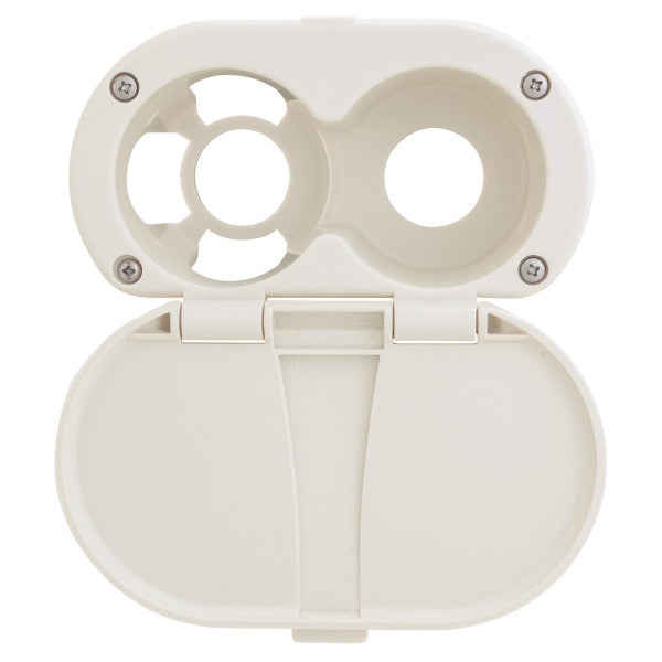 Ambassador Marine – Transom Cup & Lid Set All Plastic, Warm White – 136-0010-WH