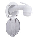 Ambassador Marine – Recessed Marine Shower- Arctic White Cup with Stainless Steel Lid, Small Arctic White Sprayer, 6' Stainless Steel Marine Hose – 136-0048-AW-R - Essenbay Marine