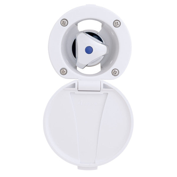 Ambassador Marine – Trinidad- Recessed Control Valve Cold Only, Arctic White Cup & Lid, Chrome Trinidad Handle – 136-0209-CA
