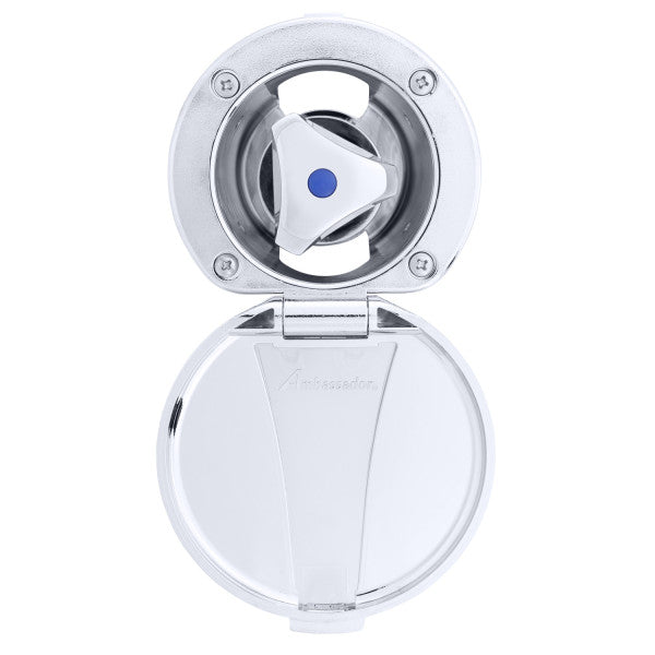 Ambassador Marine – Trinidad- Recessed Control Valve Cold Only, Chrome Cup & Lid, Chrome Trinidad Handle – 136-0209-CP