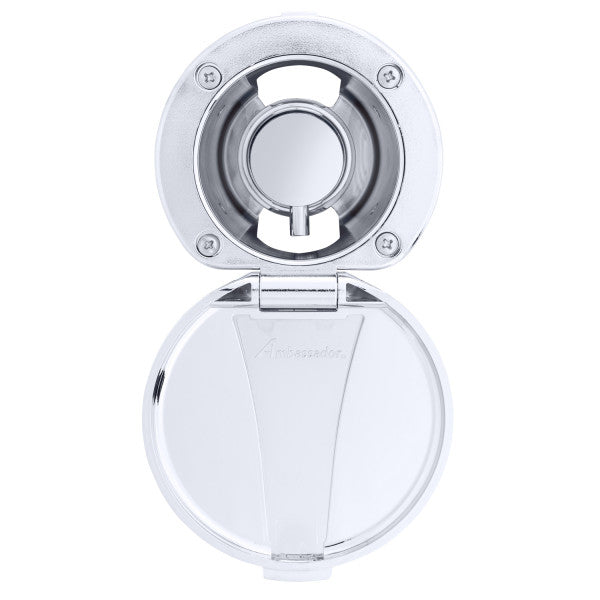 Ambassador Marine – Aidack- Recessed Control Valve Hot/Cold Mixer, Chrome Cup & Lid, Chrome Aidack Handle – 136-1711-CP
