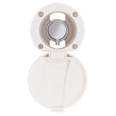 Ambassador Marine – Aidack- Recessed Control Valve Hot/Cold Mixer, Warm White Cup & Lid, Chrome Aidack Handle – 136-1711-CW - Essenbay Marine