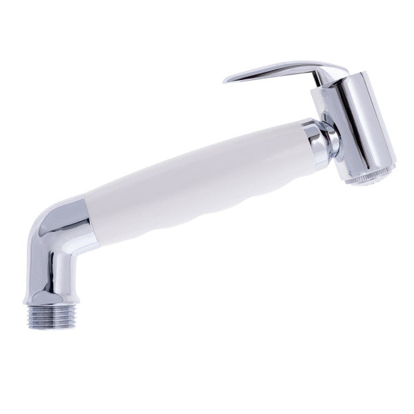 Ambassador Marine – Hammer-Head Sprayer, No Hook, w/Elbow 1/2 in NPS Chrome/Arctic White – 138-0303-CA-R