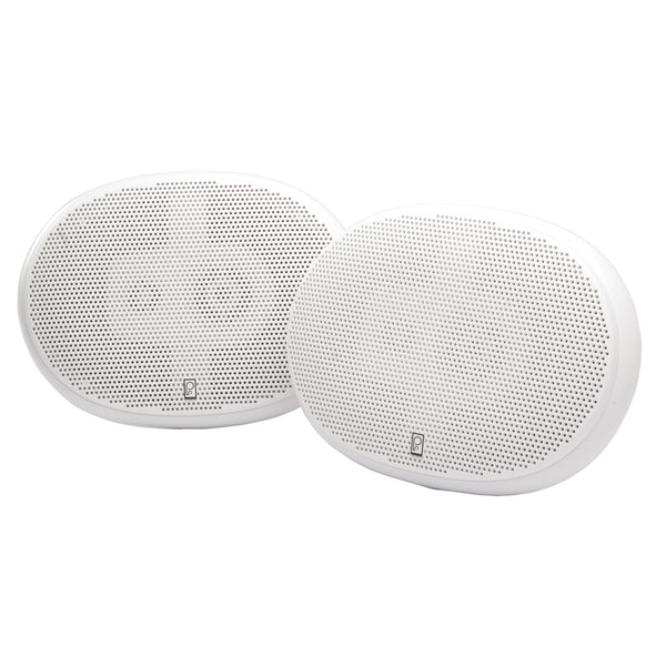 Poly-Planar 6" x 9" Premium Oval Marine Speakers - (Pair) White [MA5950] - Essenbay Marine