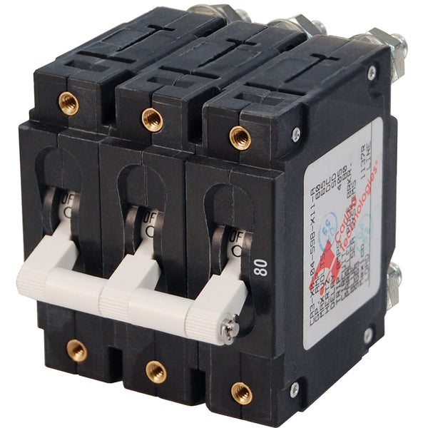 Blue Sea 7289 C-Series Triple Pole Circuit Breaker - 80A [7289] - Essenbay Marine