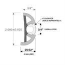 TACO Medium SuproFlex Rub Rail 2" X .906"  V11-9990BKA60D - Essenbay Marine