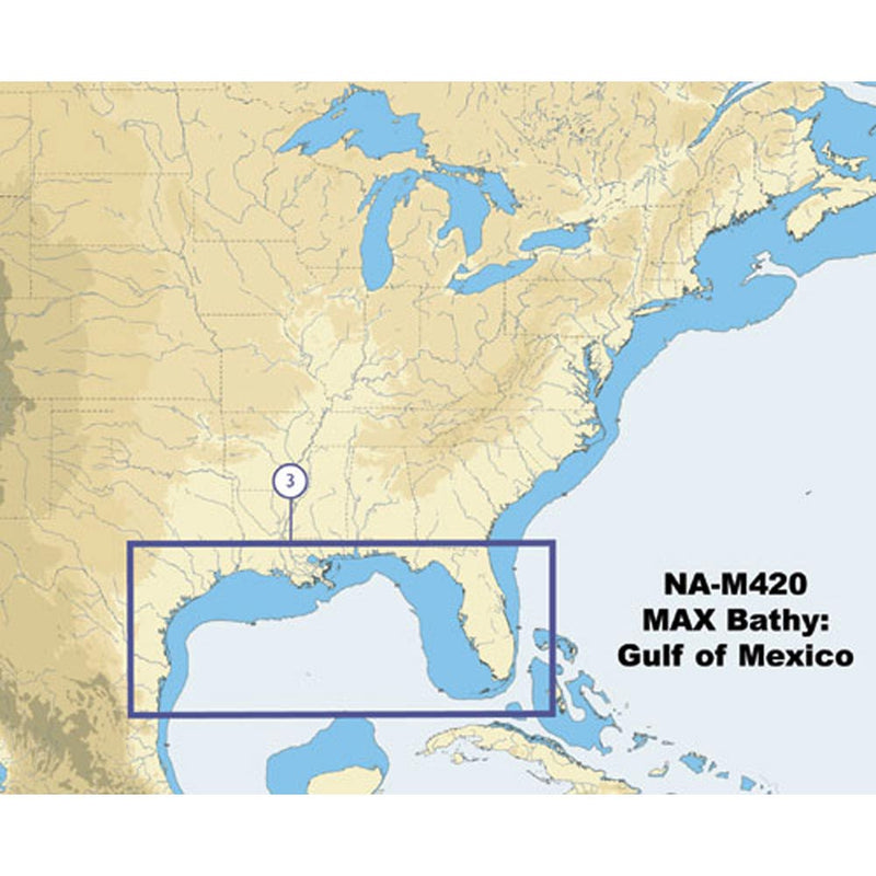 C-Map NA-M420 Gulf of Mexico Bathy Chart - C-Card [NA-M420C-CARD] - Essenbay Marine