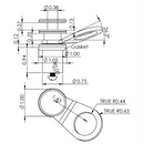 TACO FENDER LOCK, ALUMINUM CLEAR SATIN  F18-0186VEL - Essenbay Marine