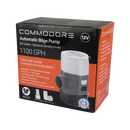 COMMODORE B31-Series Automatic Amp Sensor Bilge Pump 1100 GPH/12V  CM-B31-1100B