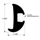 Taco Marine  50'  Black 1-7/8’’ X 1-1/8’’ FLEXIBLE RUB RAIL  Part