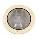 Beckson 4" Clear Center Screw-Out Deck Plate - Beige [DP40-N-C] - Essenbay Marine