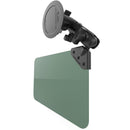 RAM Mount Suction Cup Mount w/Dark Green Sun Visor - 50% Tint [RAM-B-166-326-VIS-G1U] - Essenbay Marine
