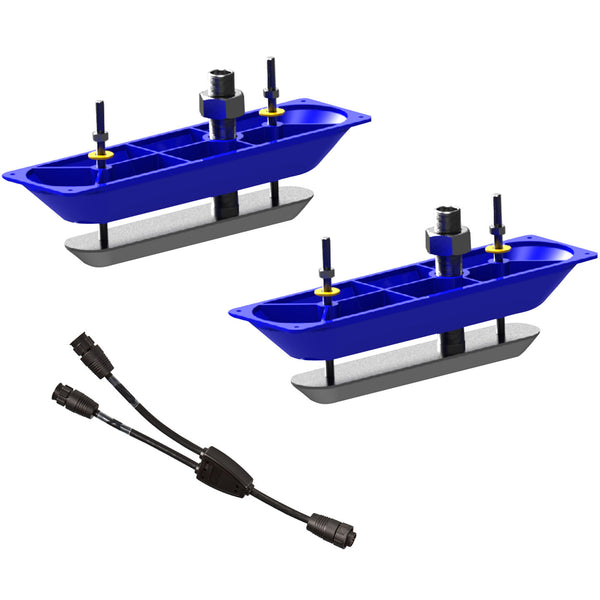 Navico StructureScanHD Sonar Stainless Steel Thru-Hull Transducer (Pair) w/Y-Cable [000-11460-001] - Essenbay Marine