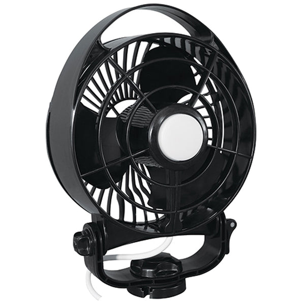 SEEKR by Caframo Maestro 12V 3-Speed 6" Marine Fan w/LED Light - Black [7482CABBX] - Essenbay Marine
