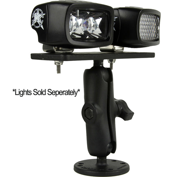 RIGID Industries RAM Bolt Down 3.7" Arm - 6.25" x 2" Plate [40075] - Essenbay Marine