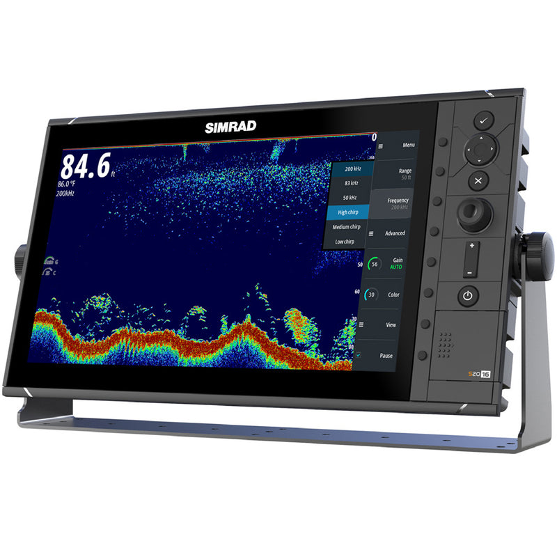 Simrad S2016 16" Fishfinder w/Broadband Sounder Module & CHIRP Technology - Wide Screen [000-12187-001] - Essenbay Marine