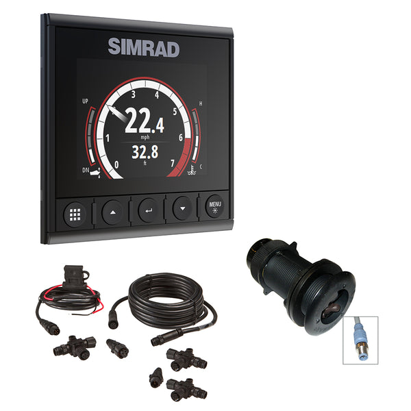 Simrad IS42 Speed/Depth Pack - IS42 Digital Display, DST800 Ducer & N2k Backbone Starter Kit [000-13293-001] - Essenbay Marine